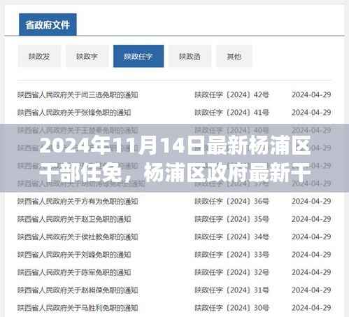 杨浦区政府最新干部任免动态,聚焦新任干部及未来展望(更新至2024年)